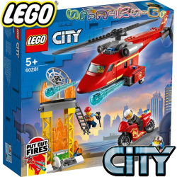 Lego City Пожарникарски спасителен хеликоптер 60281
