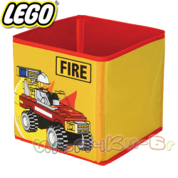 Lego Кутия за съхранение Fire yellow