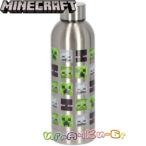 Minecraft, Mob Heads Stainless Steel Water Bottle