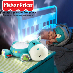 Fisher Price Успокояващ проектор за гушкане Хипопотам CGN86