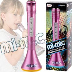 Mi-Mic Караоке Микрофон с Bluetooth и LED светлини Pink TY5899PK