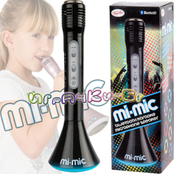 Mi-Mic Караоке Микрофон с Bluetooth и LED светлини Black TY5899BK