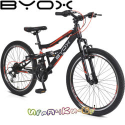 Byox Bikes Велосипед със скорости 24 VERSUS Black/Red