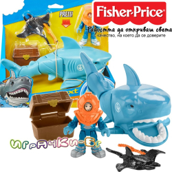 Fisher Price Imaginext Акула и превозно средство,Treasure GKG78