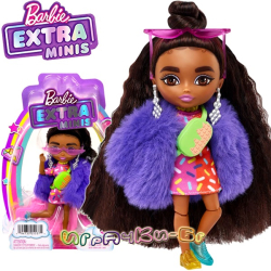 Barbie Extra Minis Малка кукла Барби с кафява коса и аксесоари HGP62