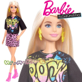 Barbie Fashionistas Кукла Барби Rock Graphite GRB47 Doll #155