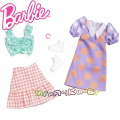 Barbie Дрехи за кукла Барби - двоен компклект с рокля на точки GWF04