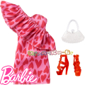 Barbie Дрехи за кукла Барби рокля на сърца и аксесоари GRC09