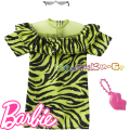 Barbie Дрехи за кукла Барби - зелена рокля и аксесоари GRC05