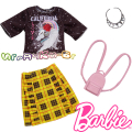 Barbie Дрехи за кукла Барби - блузка и пола California FXJ11