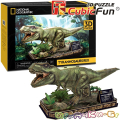 3D Cubic Fun Puzzles National Geographic Детски пъзел Tyrannosaurus Rex 52ч.
