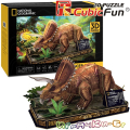 3D Cubic Fun Puzzles National Geographic Детски пъзел Triceratops 44ч. DS1052h