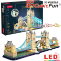 3D Cubic Fun Puzzles LED Детски пъзел Tower Bridge 222ч. L531h