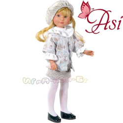Asi Кукла Силия с палтенце на цветя и барета 0163940