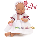 Asi Кукла бебе Коке с бяла рокля и шапка 36см. 0405010