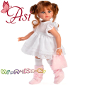 Asi Кукла Сабрина с бяла рокличка и чанта 0515490