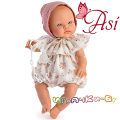 Asi Кукла-бебе Алекс с бяло боди на цветя 0526070