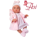 Asi Кукла бебе Лея с розова палто и плетена рокличка с шапка 0181620