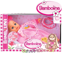 Bambolina Интерактивна говореща кукла с аксесоари 34см. BD348
