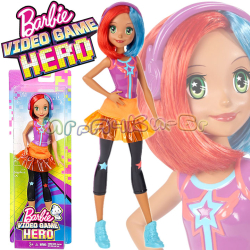 Barbie Video Game Hero Кукла Multi-Color Hair Doll