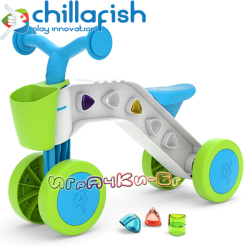 Chillafish ItsiBitsi Колело за яздене с кошничка и блокчета Blue CPIB02BLU
