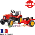FALK Детски трактор с отварящ се капак и ремарке Supercharger 2020AB