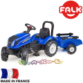 FALK Детски трактор с ремарке New Holland Blue 3080AB