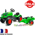 FALK Детски трактор с отварящ се капак и ремарке X Green 2048AB
