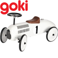 Goki Метална кола за яздене и бутане с крачета в бяло 14175