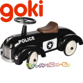 Goki Метална кола за яздене и бутане с крачета Police 14177