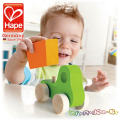 Hape - Детска дървена играчка камионче зелено