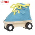 Hape - Детска дървена играчка обувка Синя