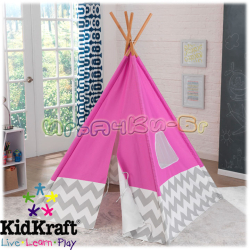 KidKraft Play Teepee Детска палатка за игра Pink with Grey 227