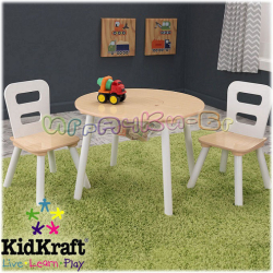 KidKraft 27027 Дървена кръгла маса със столове 