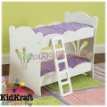 2015 KidKraft - Детско дървено двуетажно легло за кукли White 60130