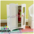 2015 KidKraft - Детски дървен гардероб за кукли White 60132