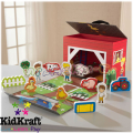 2015 KidKraft - Дървена кутия за път Farm Travel 63386
