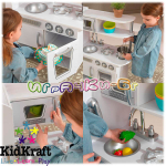 KidKraft Детска дървена кухня Винтидж Bon Appétit в бяло 53402