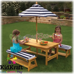 2015 KidKraft - Детска дървена маса с пейки 106