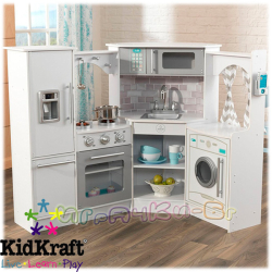 KidKraft Ultimate ъглова кухня със светлина и звук в бяло 53386
