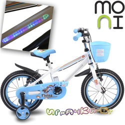 Moni Детски велосипед със светеща рамка 14" Blue 1490