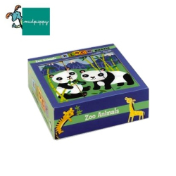 Mudpuppy Детски кубчета за нареждане Животи от Зоопарка