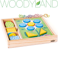 WoodyLand Детска дървена мозайка за най-малките "Цветове и форми" 91915