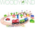Woodyland Дървено влакче с релси осмица 93061